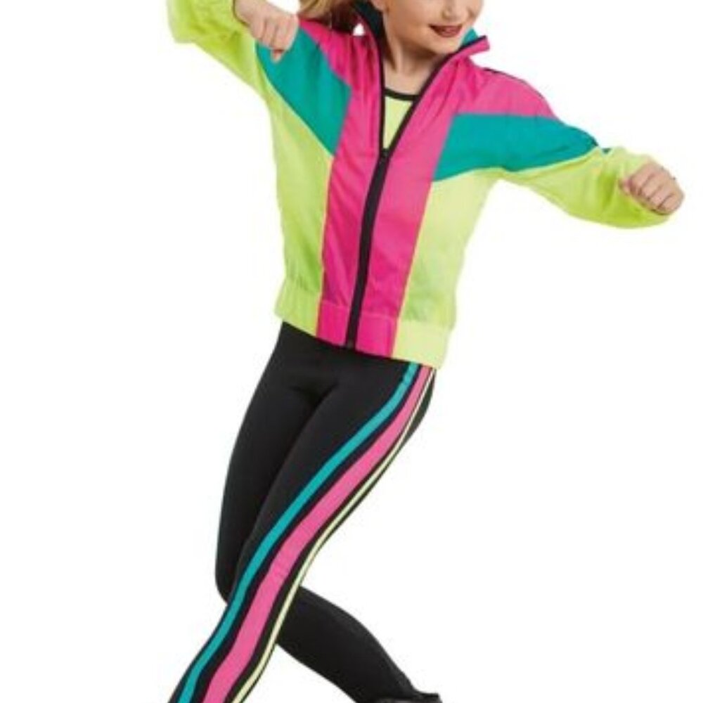 Weissman neon multicolored hip hop dance costume
